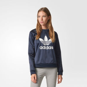 adidas Originals Satin Trefoil Crew Sweatshirt